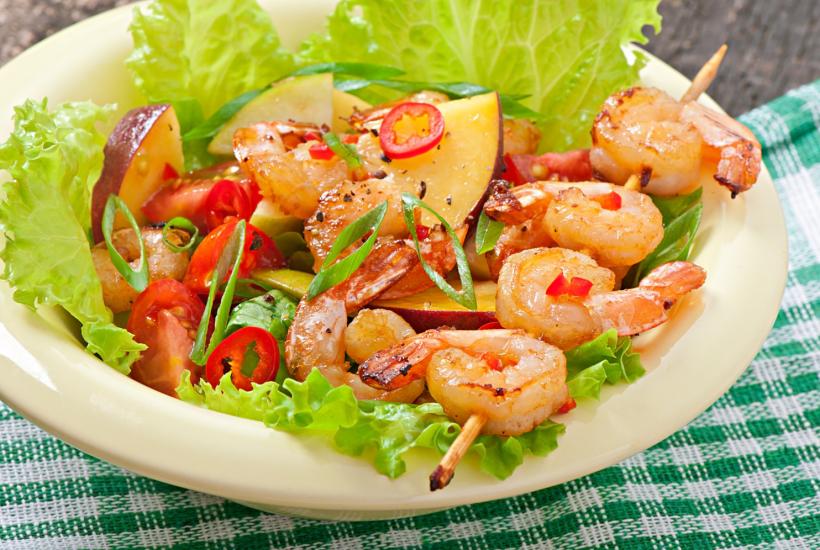 Салат с креветками 