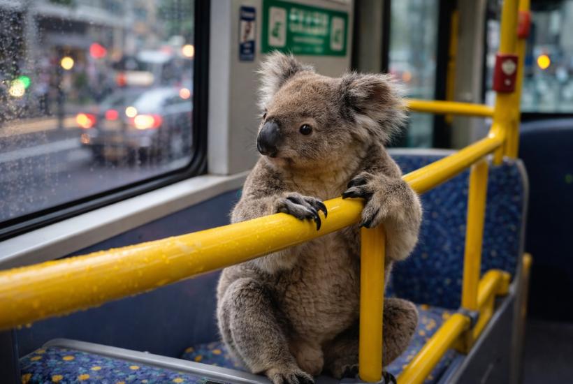 Коала в городском автобусе