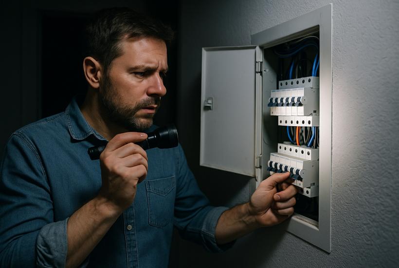 Электрощиток при отключении света