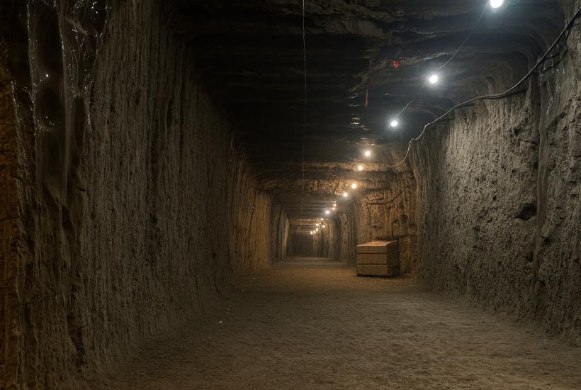 Подземный тоннель с освещением