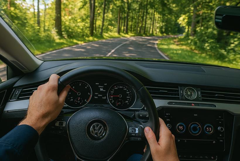 Вид из салона летом