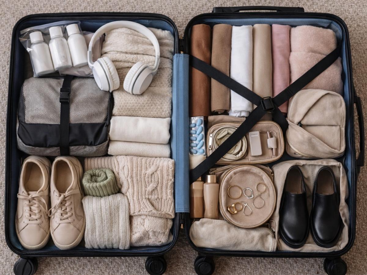 Метод скручивания одежды сокращает объём багажа