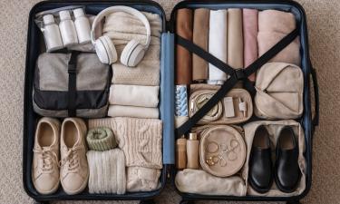 Метод скручивания одежды сокращает объём багажа