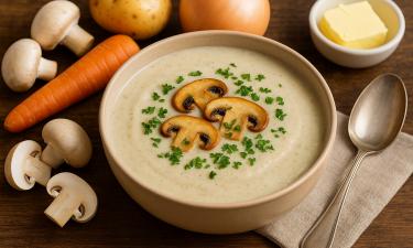 Лёгкий ужин без вреда для фигуры — молочный крем-суп из шампиньонов спасает после тяжёлого дня