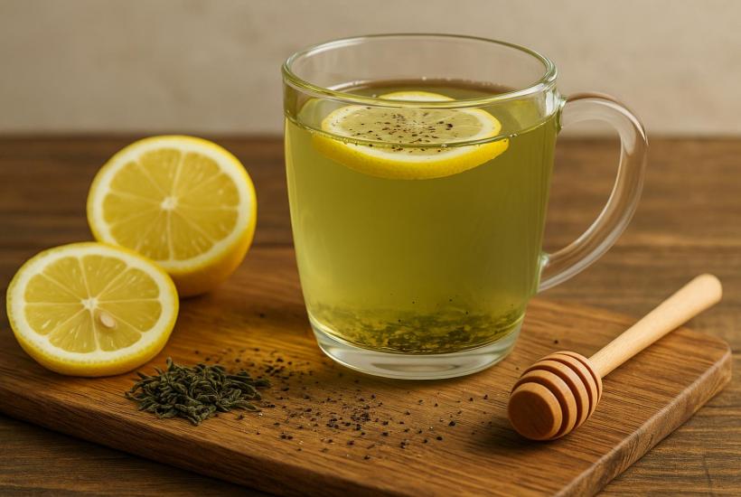 Зелёный чай с лимоном и перцем для бодрости
