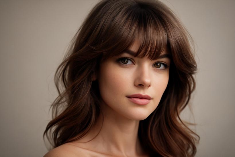 Девушка с воздушной челкой