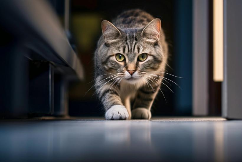 Кошка охотится Кошка охотится