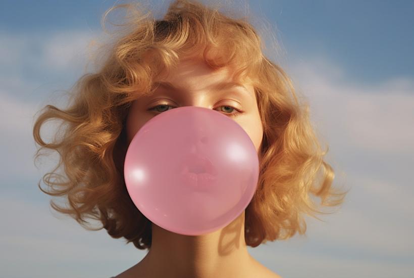 Женщина с жевательной резинкой