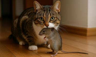 Принесённая мышь означает доверие и заботу кошки — Daily Paws