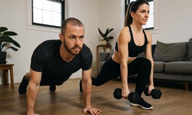 Приседания, отжимания и планка составляют базу домашних тренировок