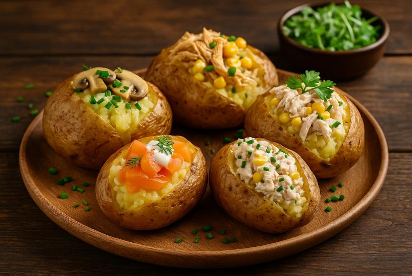 Запечённая картошка с начинкой