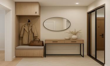 Тёплое освещение 3000–3500 К снижает дискомфорт в прихожей