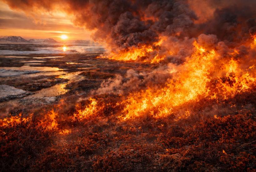 Арктическая тундра в огне