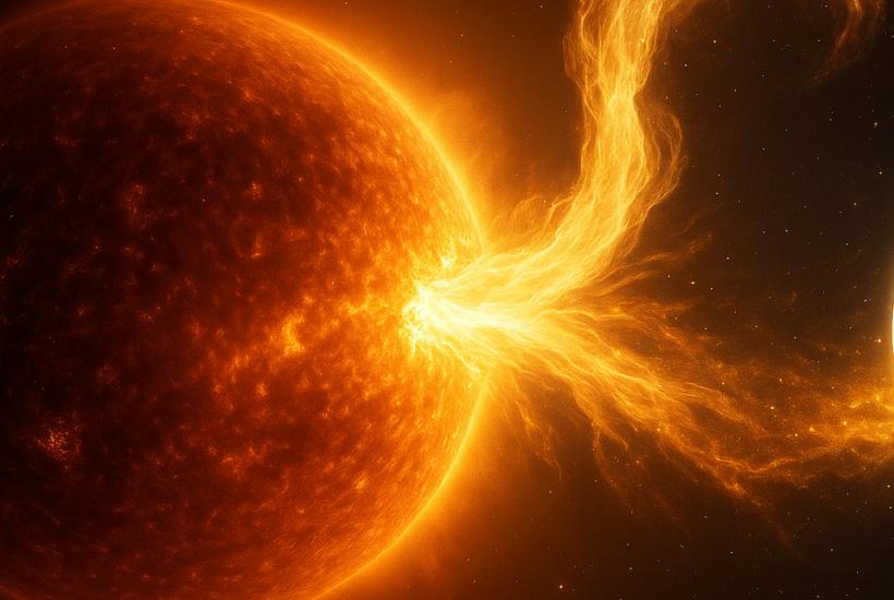 Выброс плазмы от красного карлика