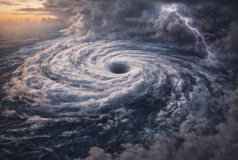Ураганный циклон над океаном