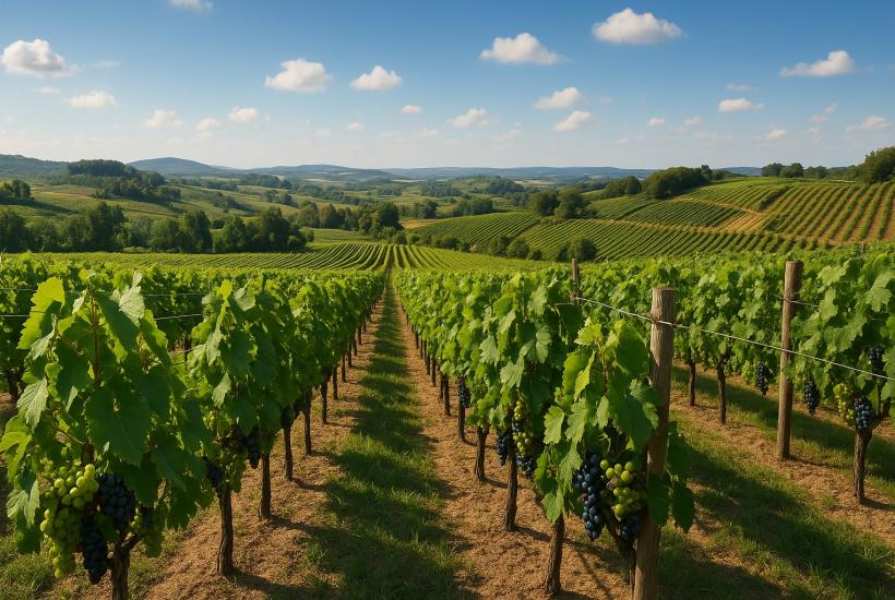 Виноградники летом