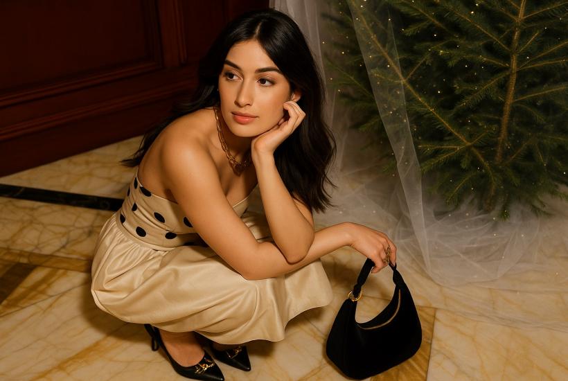 Праздничный образ у ёлки