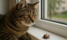 Ветеринары предупредили: клещи угрожают домашним кошкам круглый год