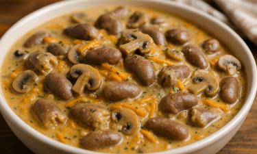 Куриные сердечки в сметанном соусе готовятся за 50 минут