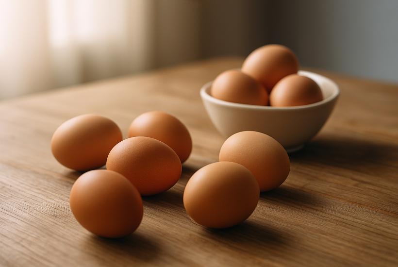 Яйца на столе