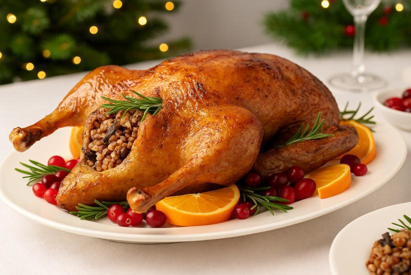 Утка фаршированная гречкой