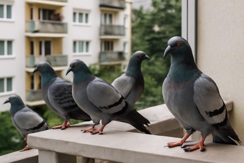 Голуби на балконе