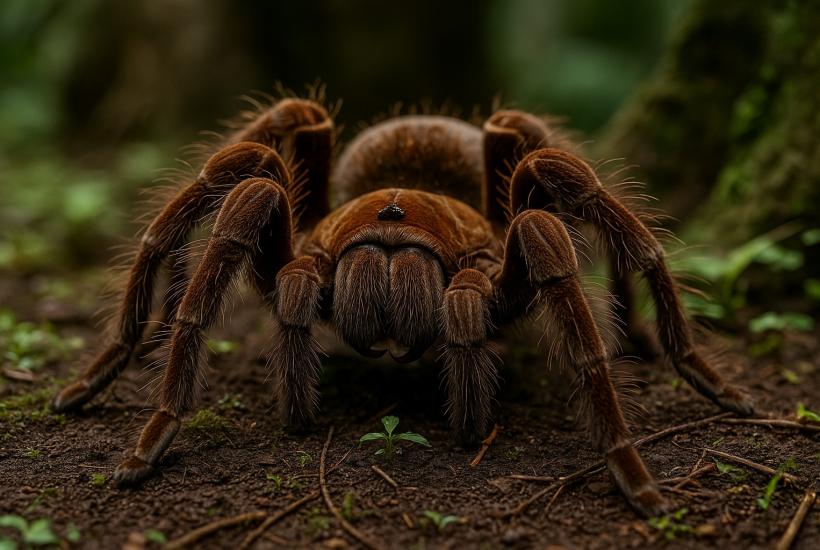 гигантский паук в джунглях
