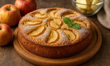 Яблочный пирог пекут с корицей, кукурузным маслом и лимонным соком