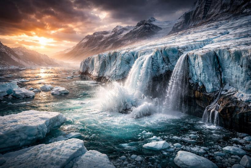 Таящийся ледник