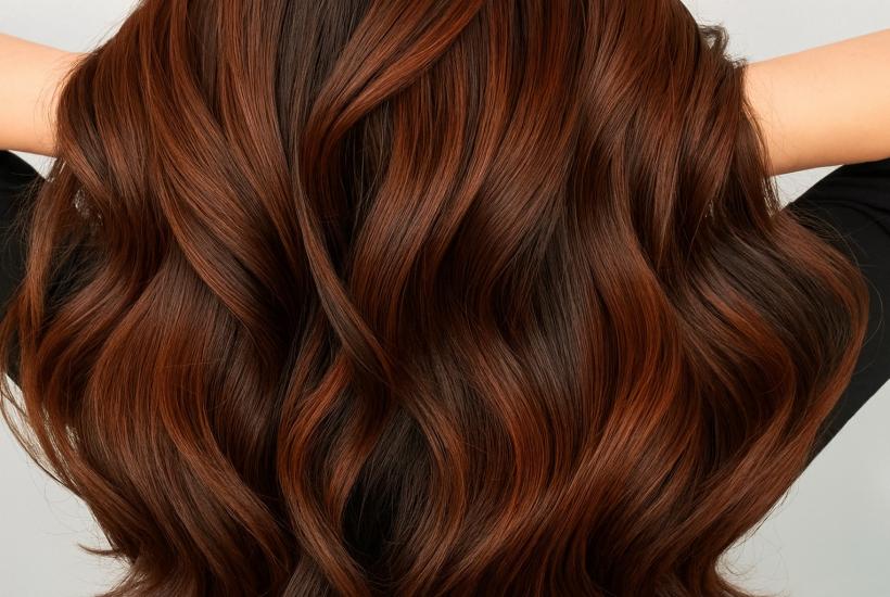 Волосы цвета тёплый каштан