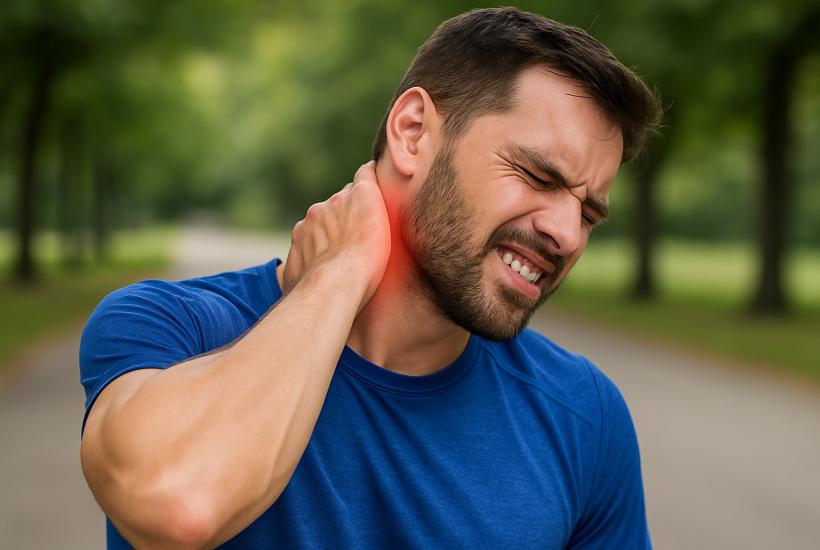 Боль в шее у мужчины