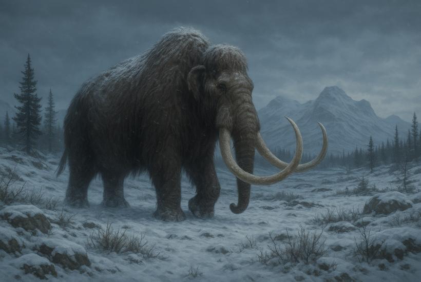 Мамонт в сибирской тундре