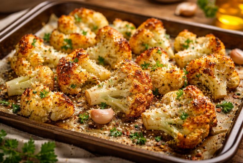 Цветную капусту запекают в духовке при 200 градусах