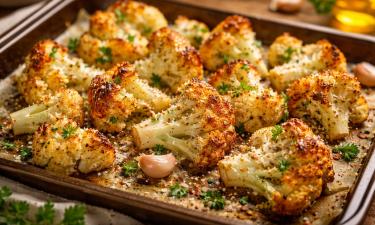 Цветную капусту запекают в духовке при 200 градусах