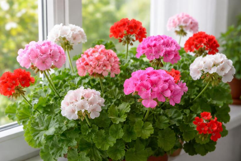 Пеларгония на подоконнике