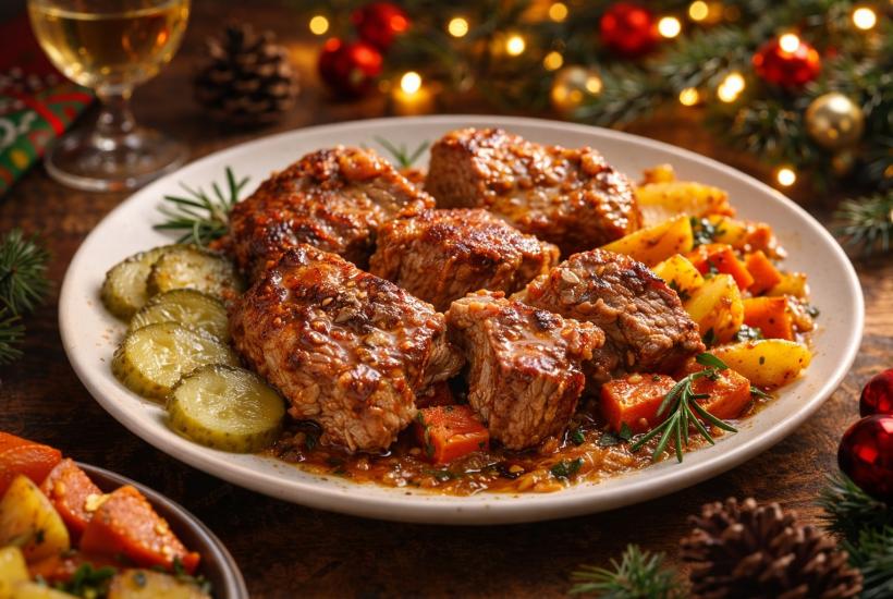 Томлёное мясо с овощами