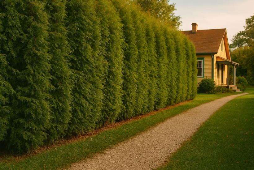 Живая изгородь из лиственницы