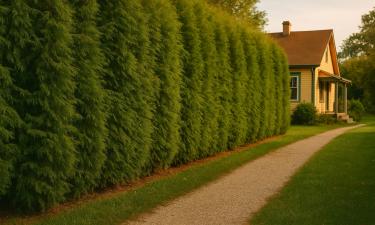 Живой забор из лиственницы не требует сложного ухода