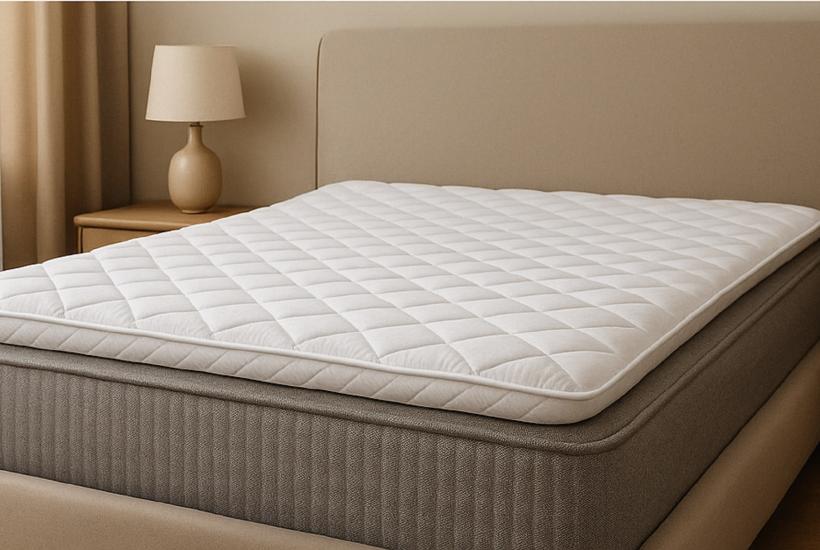 Топпер на кровати