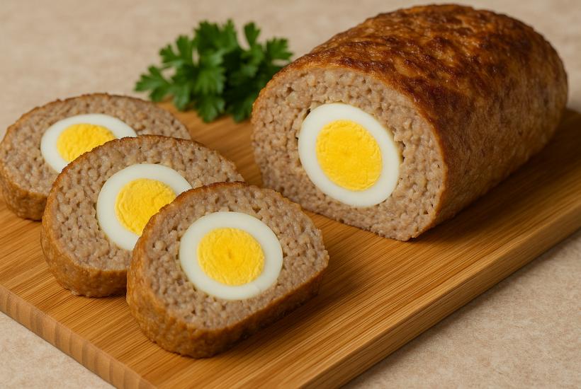 Мясной рулет с яйцом Мясной рулет с яйцом