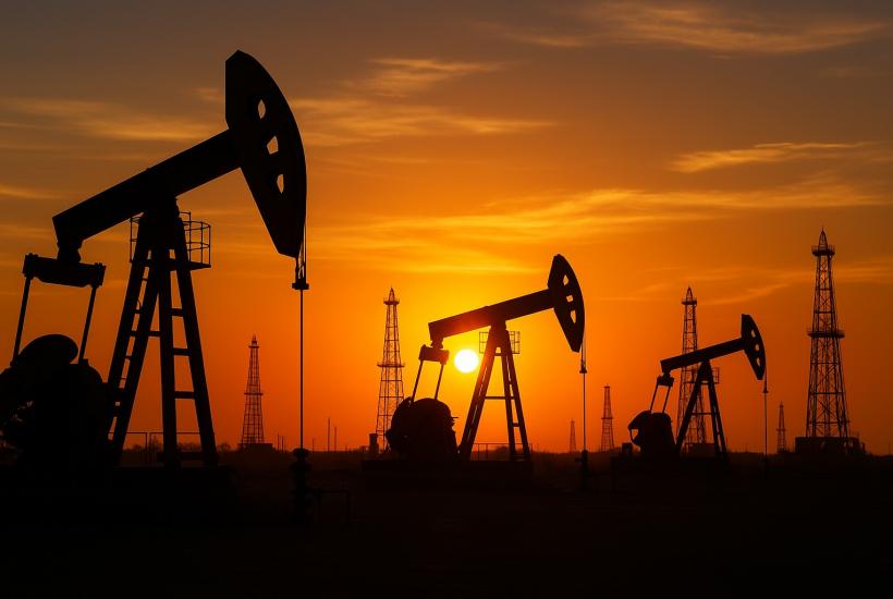 Нефтяные качалки на закате