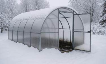 Закрытая теплица зимой формирует собственный микроклимат