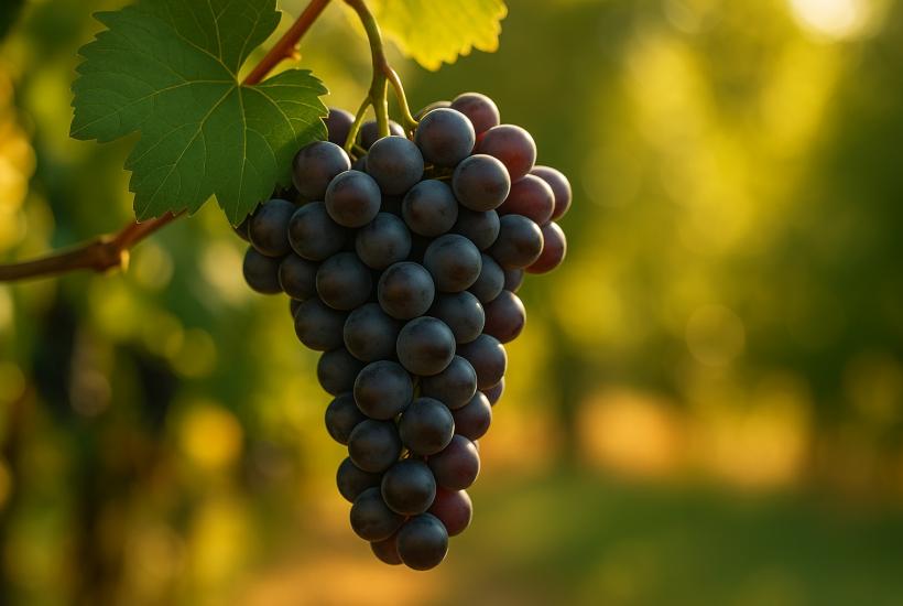 Виноградная гроздь в солнечном саду