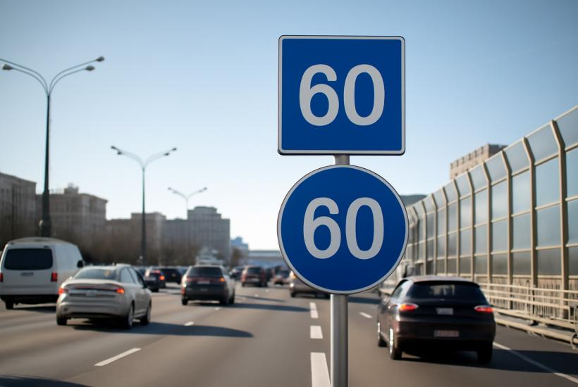Синие знаки скорости в Москве