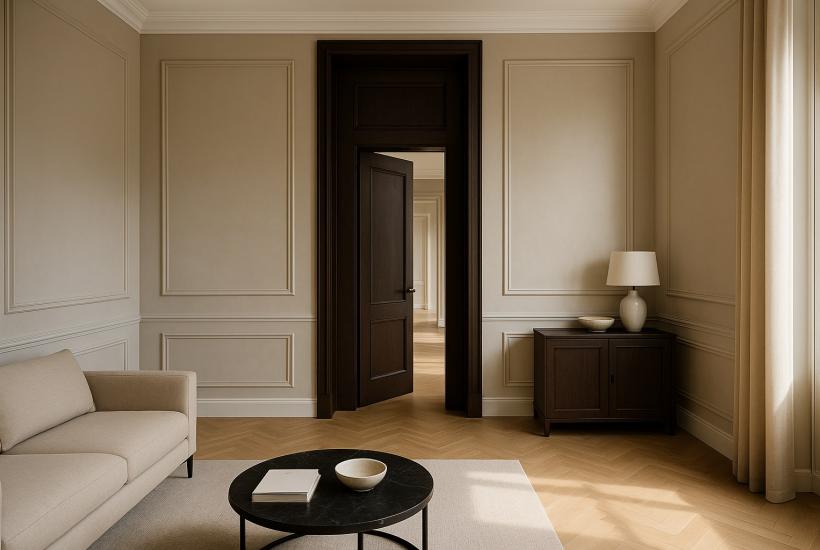 Высокие двери в современном интерьере