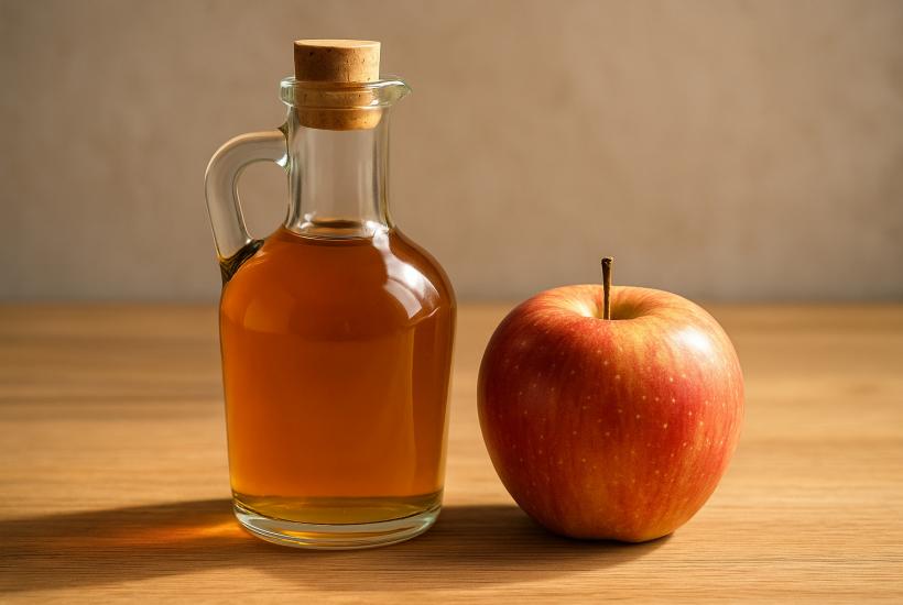 Яблочный уксус и яблоко
