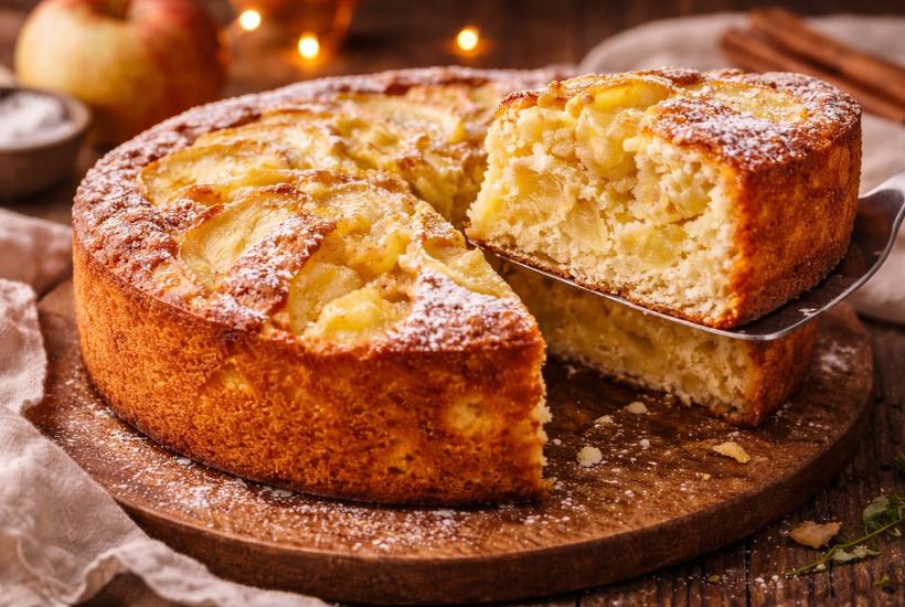 Яблочный йогуртовый пирог