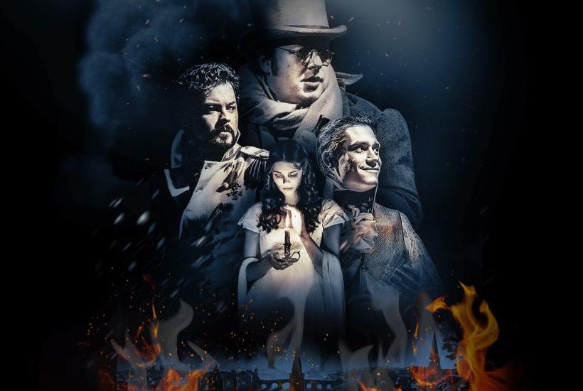 Афиша к спектаклю театра Модерн Война и мир. Русский Пьер