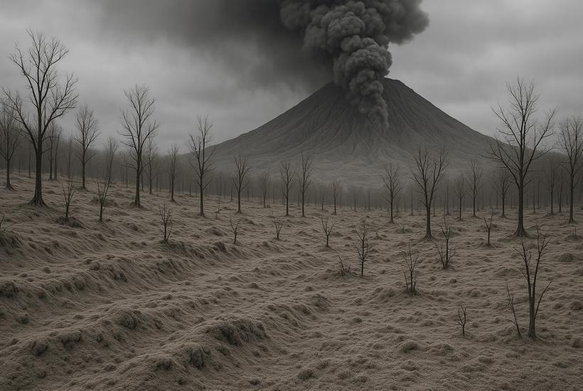 Пепел после извержения вулкана