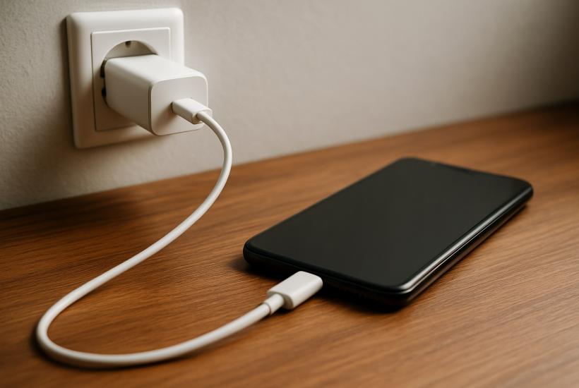 Смартфон на зарядке